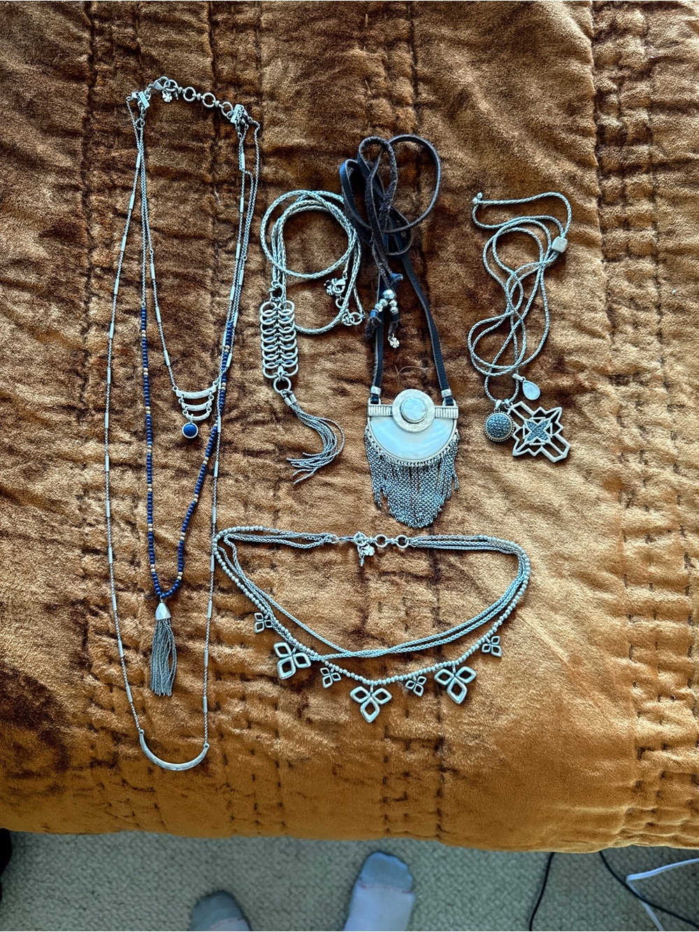 Lucky Brand Silver Necklaces - Lot of 5